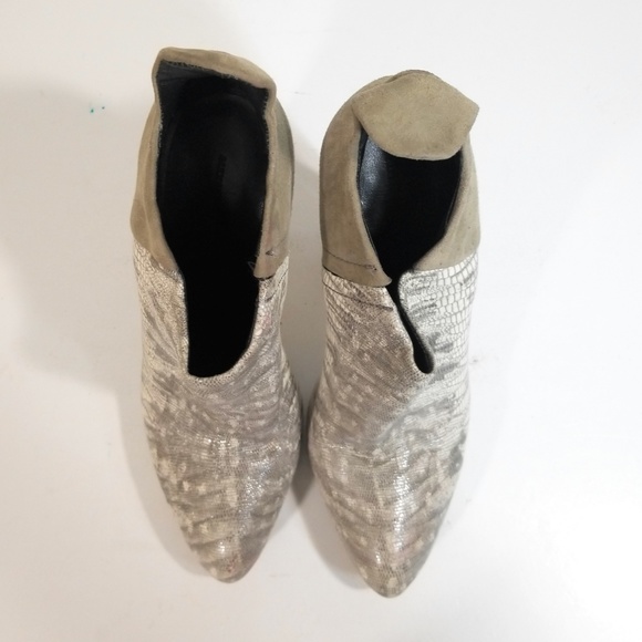 Alexander Wang Women Gray Snake Booties 38 - Picture 5 of 8
